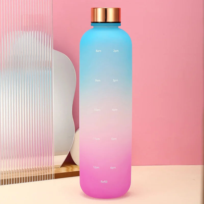 Colorful Gradient Time Scale Water bottle and Cup